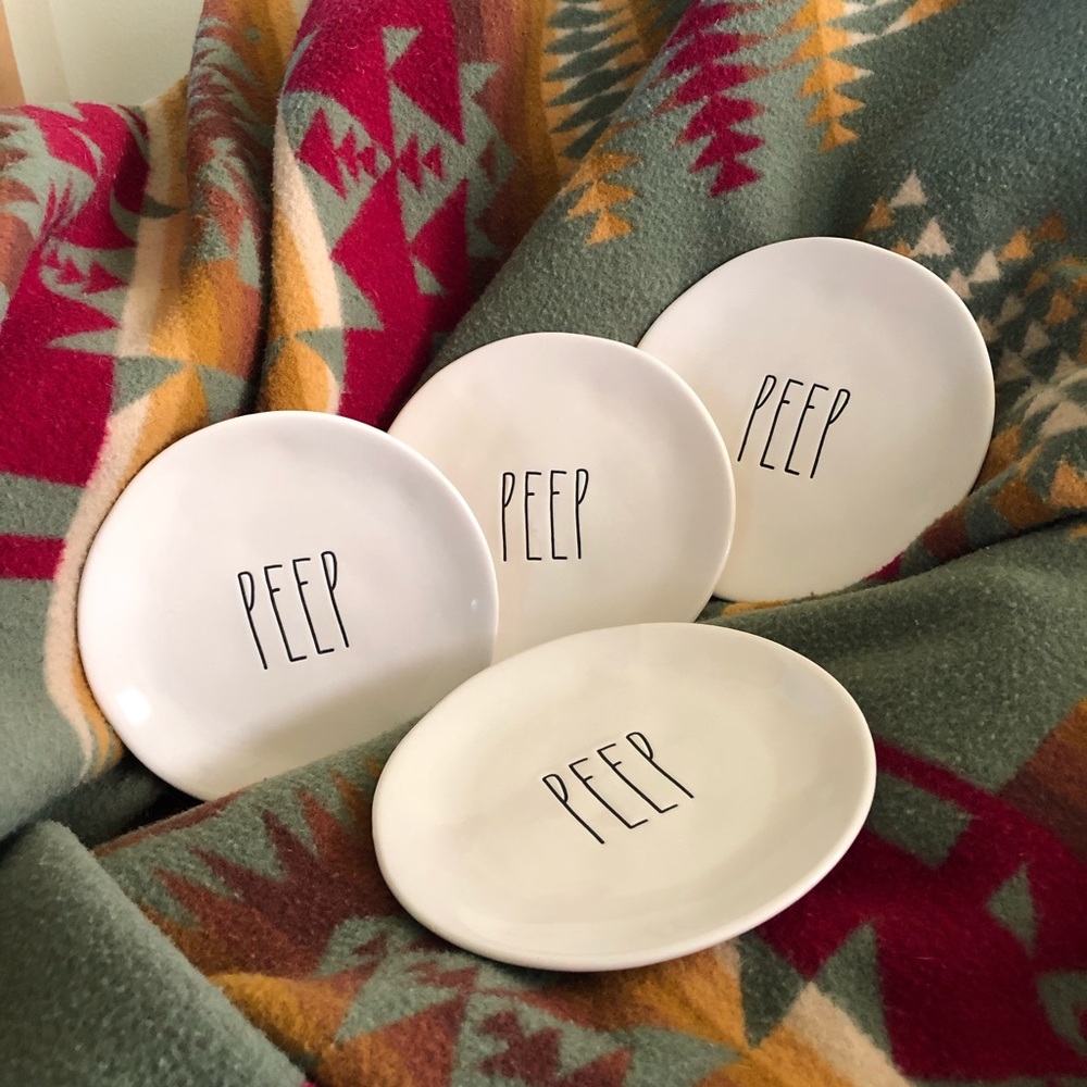 Easter Rae Dunn 6” Saucers